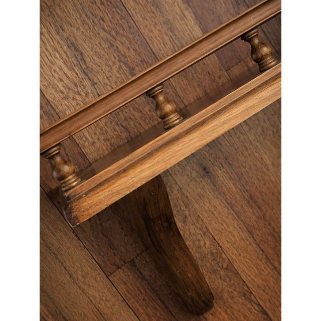 Traditional 1970s Solid Oak Rail Shelf With Turned Spindle Detail, Substantial, Hand-Finished Display Ledge For Sale - Image 3 of 3