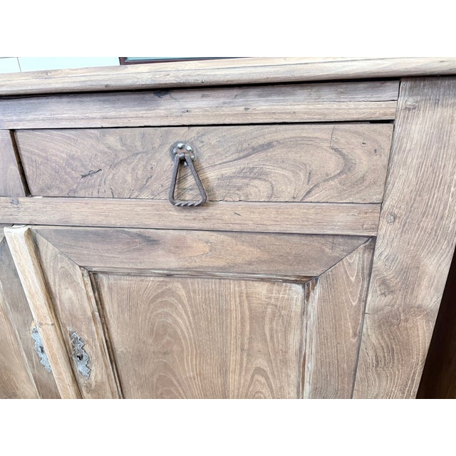 Antique French Rustic Wood Sideboard with Drawers For Sale - Image 9 of 14