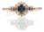 Alexandrite Ring With Earth-Mined Diamond Accents in Solid 14k Gold, 5x3.5mm For Sale