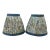 Custom Shirred Block Print Sconce Shades, Pair For Sale