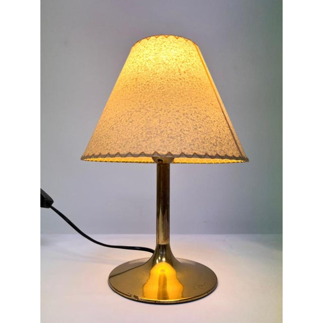 Metal Mid-Century Brass Table Lamps attributed to Temde, 1970s, Set of 2 For Sale - Image 7 of 8