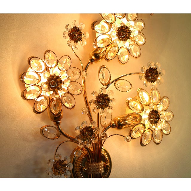 Gold 1970s Hollywood Regency Sconces Appliques by Palwa For Sale - Image 8 of 10