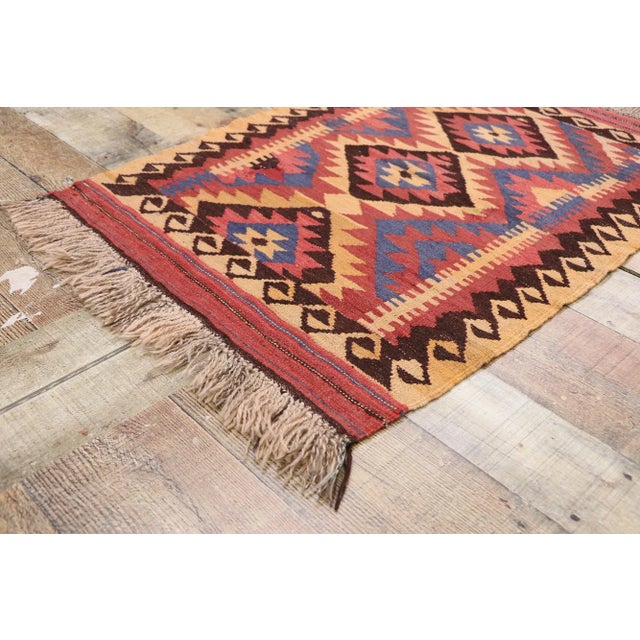 Vintage Afghani Maimana Kilim Rug - 02'02 X 03'01 For Sale In Dallas - Image 6 of 9