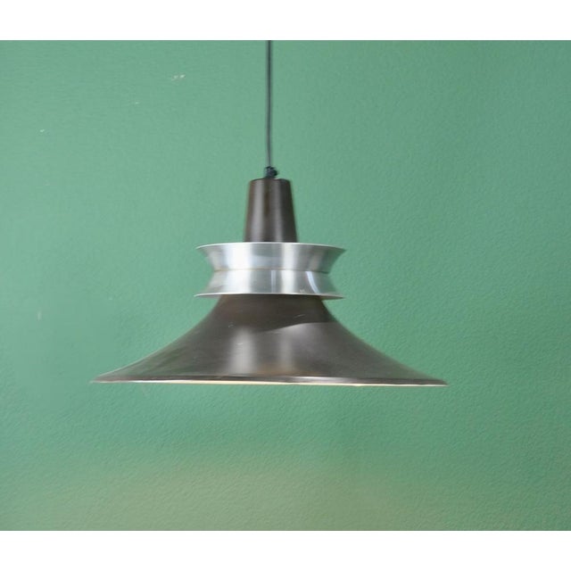 Danish Lamp in Brown and Silver Metal, 1970s For Sale - Image 17 of 17