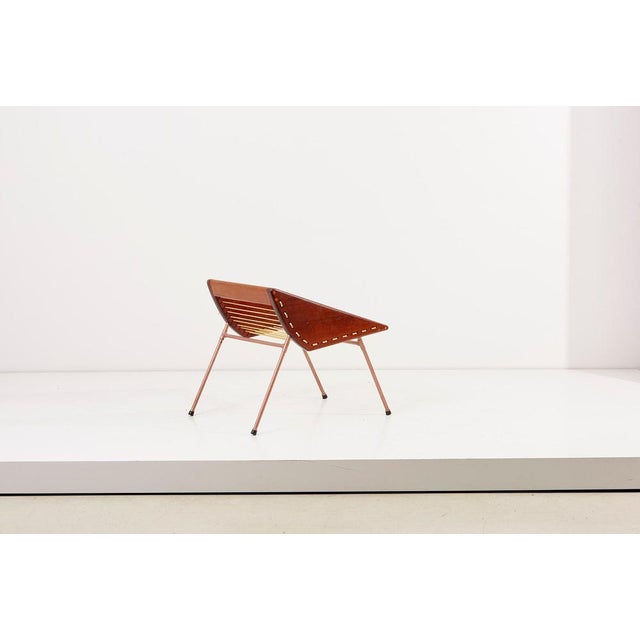 Metal American DIY Studio Stool with Copper Pipes and Webbing, 1960s For Sale - Image 7 of 17