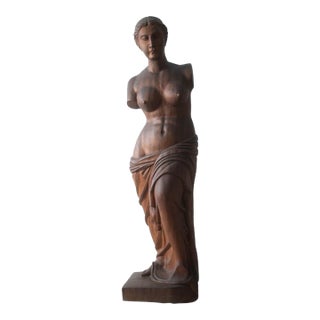 Carved Wood Venus, Mid 20th Century For Sale