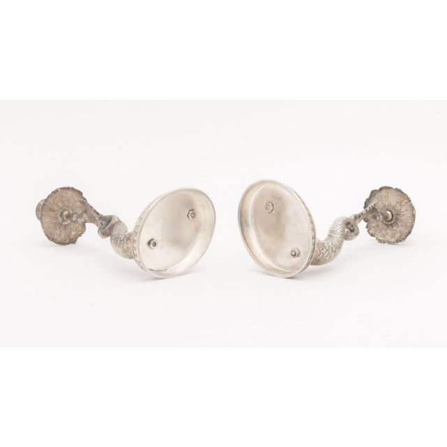 Baroque Style Dolphin Form Candlesticks, Pair For Sale - Image 10 of 10