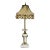 1980s Frederick Cooper Style White Marble & Gilt Metal Tall Table Lamp For Sale