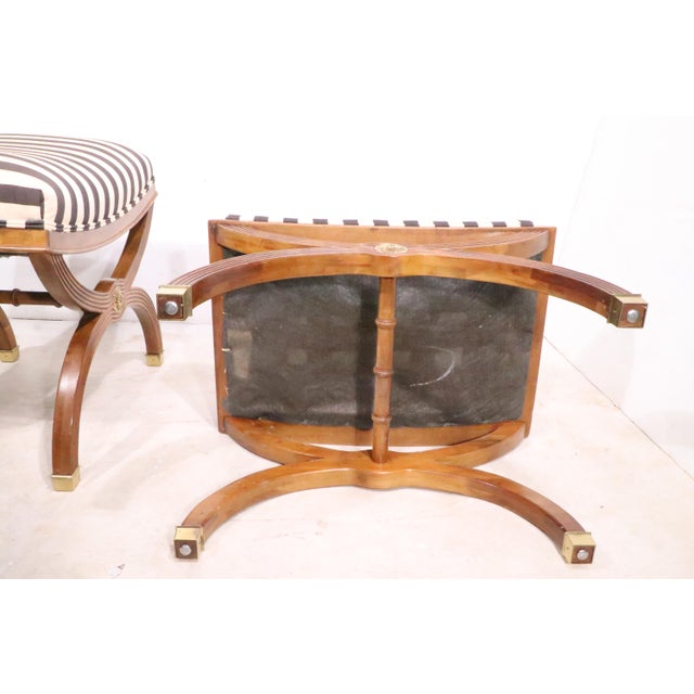 Pr. Regency Revival Bench Ottomans For Sale - Image 16 of 17