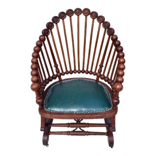 19th Century Lollipop Platform Rocking Chair by George Hunzinger For Sale