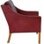Børge Mogensen lounge chair model 2207 upholstered in the original Indian red aniline leather from Fredericia Furniture....