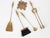 Renaissance 1950s Spanish Revival Brass Don Quixote Fireplace Tools Set - 5 Pieces For Sale - Image 3 of 7