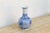 1970s Eleganted Neck Blue & White Vase For Sale - Image 4 of 8