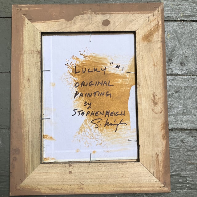 Contemporary Original Stephen Heigh “Lucky”Horse Portrait Painting Framed For Sale - Image 4 of 4