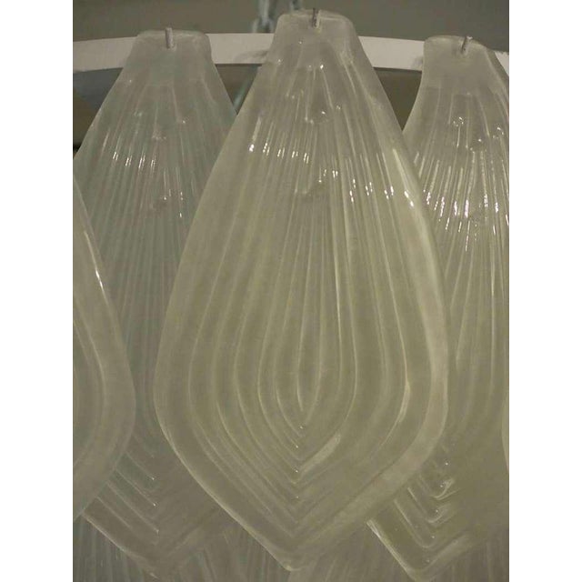 Italian Round Ice White Chandelier in Murano Glass, 2000 For Sale - Image 7 of 10