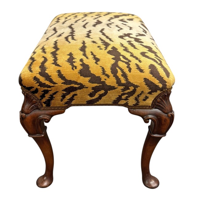 19th Century 19th Century English Mahogany Chippendale Style Bench For Sale - Image 5 of 14