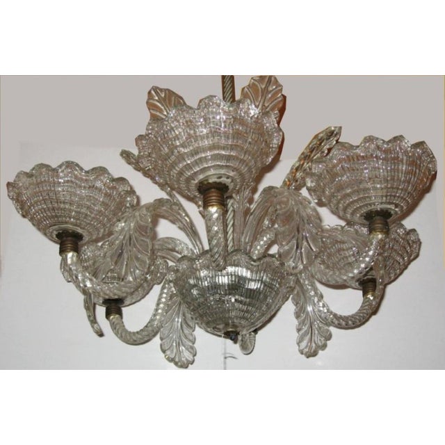 Vintage Murano Glass Chandelier, 1930s For Sale - Image 9 of 10