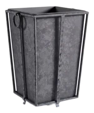 Callahan Gray Metal Tapered Planter