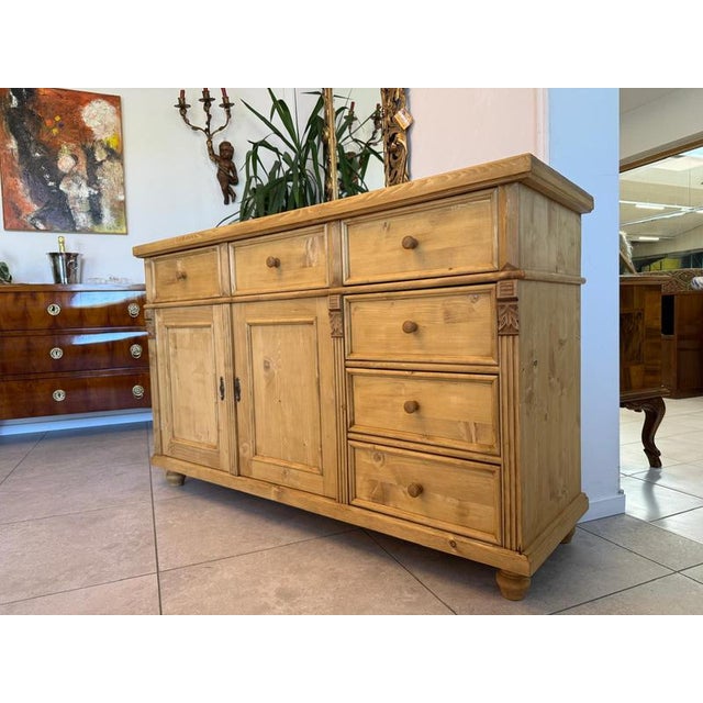 Rustic Farmhouse Chest of Drawers in Pine For Sale - Image 11 of 11