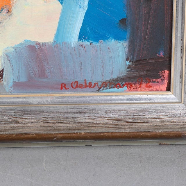 Rolf Ostermann, Conversations, Oil on Panel, Framed For Sale - Image 10 of 18