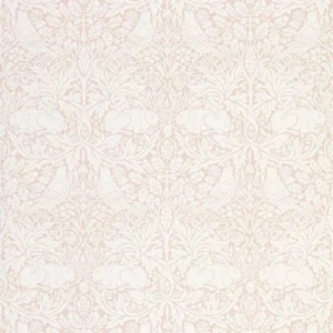 Morris & Co Pure Brer Rabbit Wallpaper in Faded Sea Pink - a Sample