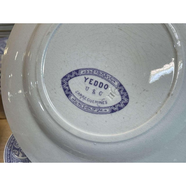 Service from Yeddo Sarreguemines, Early 20th Century, Set of 67 For Sale - Image 3 of 15