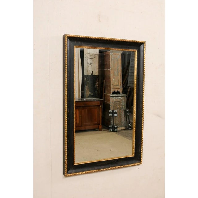 Mid 20th Century Vintage American Black & Gold Mirror For Sale - Image 5 of 11