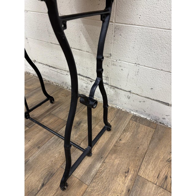 Antique School Desk or Standing Desk With Cast Iron Base For Sale - Image 12 of 12