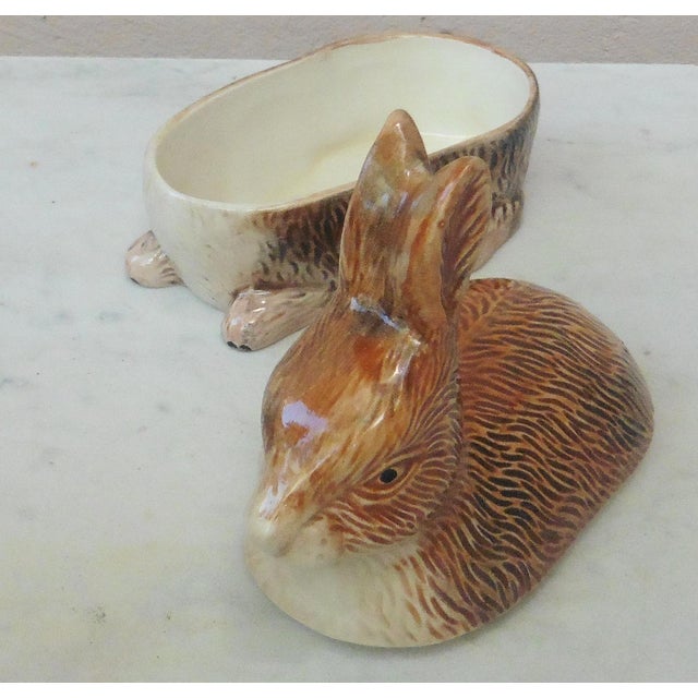 Majolica Rabbit Tureen Chairish