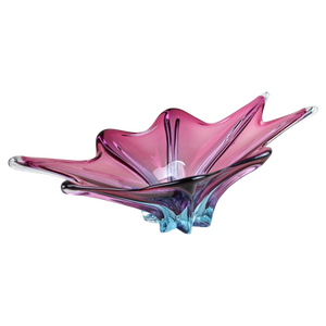 Mid-Century Murano Glass Bowl in Purple-Blue Tones, Italy, 1960s