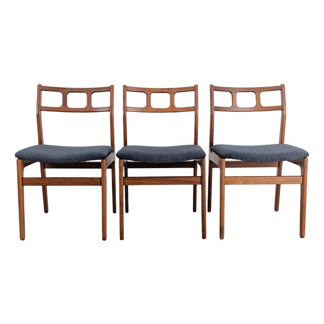 Mid-Century Stühle Danish Teak, 1960s, Set of 3 For Sale