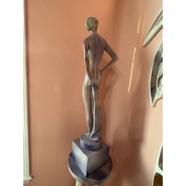 Pink 1980s Postmodern Pink Purple Woman Sculpture by Austin Productions For Sale - Image 8 of 12