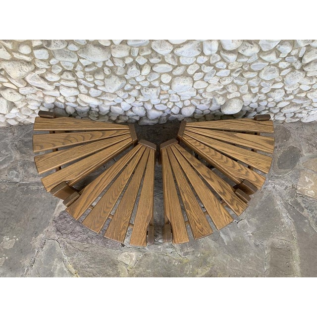 Vintage Brutalist Oak Side Tables by Radboud Dittmann for Dittmann & Co., Netherlands, 1970s, Set of 4 For Sale - Image 10 of 17