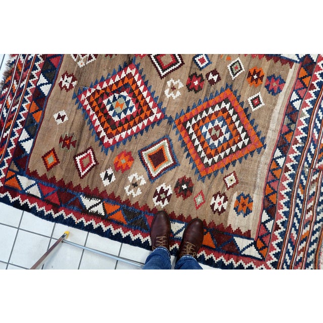 1930s, Handmade Antique Persian Ardabil Kilim Rug 4.5' X 6.5' For Sale In New York - Image 6 of 16