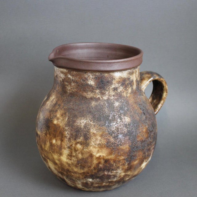 Large Vintage French Stoneware Decorative Pitcher by Alexandre Kostanda, 1960s For Sale - Image 3 of 18