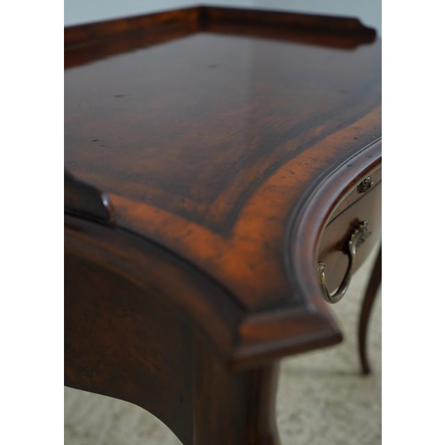 Maitland Smith Burlwood 1 Drawer Writing Desk For Sale - Image 9 of 18