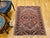 Vintage Persian Heriz Serapi Rug, Hand-Knotted Wool, Geometric Pattern, Brick-Red & Ivory, 4x4 For Sale - Image 14 of 18