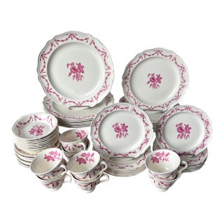 Wedgwood Creamware-8 Place-Settings-64 Pieces-"Williamsburg Husk"-1960's For Sale