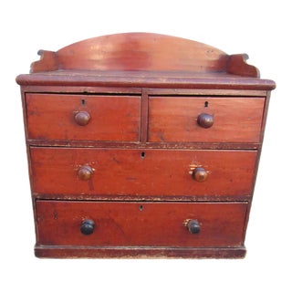 Antique English Painted Pine Chest of Drawers For Sale