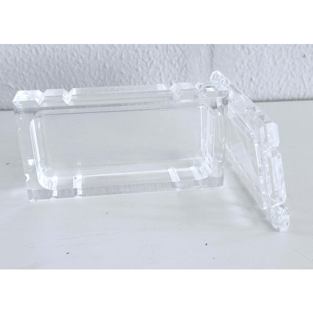 Mid-Century Italian Acrylic Glass Faceted Jewelery Box, 1970s For Sale - Image 6 of 11