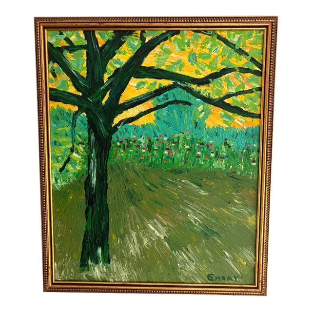20th Century Oil on Canvas Landscape Signed Emory For Sale