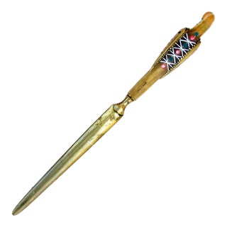 Jezzine Inlaid Brass Bird Letter Opener For Sale