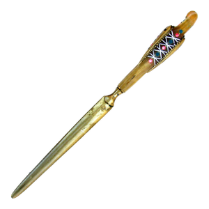 Jezzine Inlaid Brass Bird Letter Opener