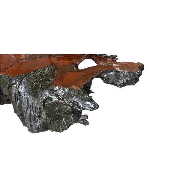 1960s Redwood Live Edge Coffee Table For Sale In Atlanta - Image 6 of 7