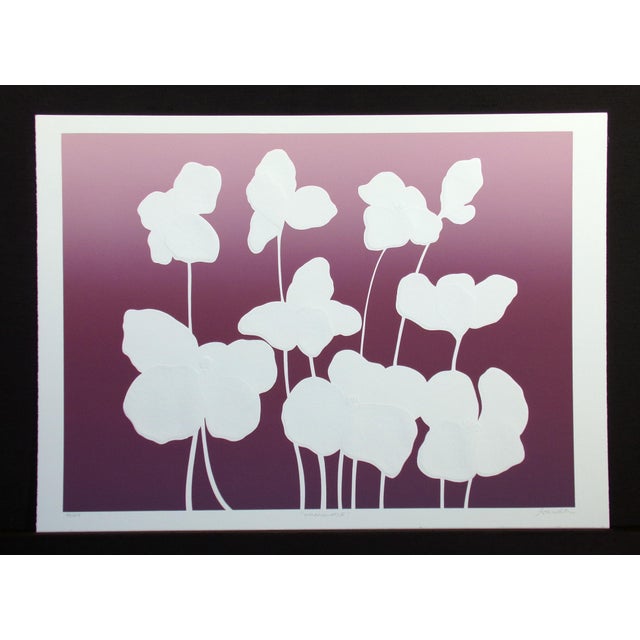 Contemporary Contemporary Lee White "Wildflowers Ii" Hand Signed & Numbered Artwork Serigraph For Sale - Image 3 of 7