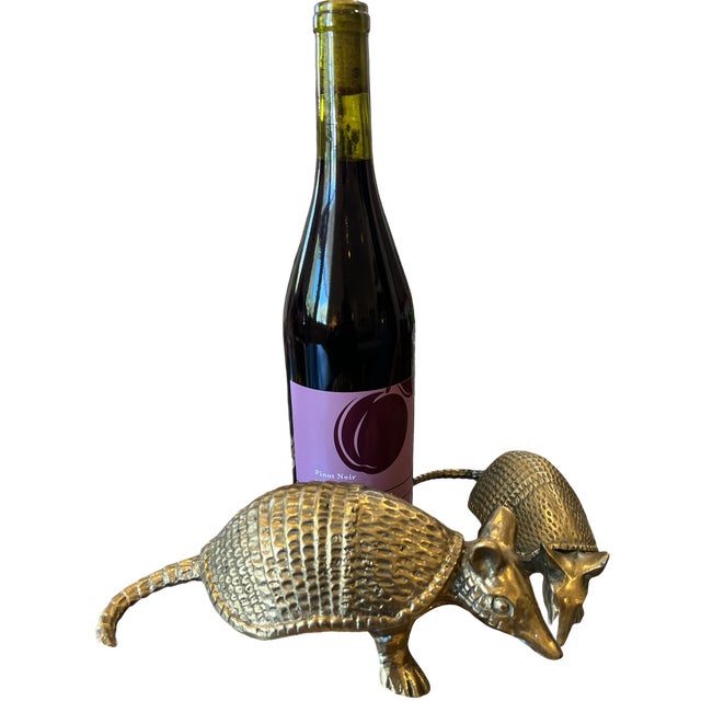 Billy Baldwin Pair of Vintage Solid Brass Armadillo Sculptures — 1970s Hollywood Regency For Sale - Image 4 of 8