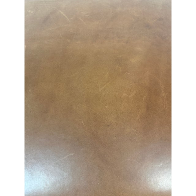 Brownstone Cognac Leather Counter Stools, Pair For Sale - Image 11 of 12