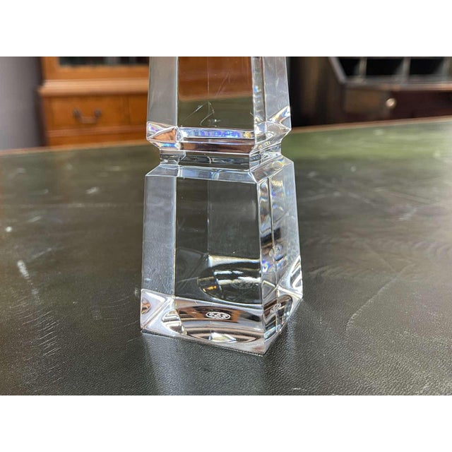 20th Century Crystal Obelisk from Baccarat For Sale - Image 11 of 13