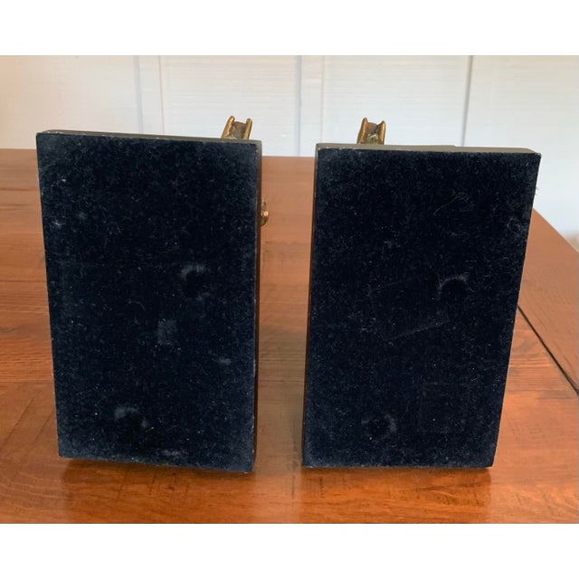 Metal Pair Bronze Elephant Bookends on Black Base for Palm Beach Regency, Ralph Lauren Style, British Colonial or Chinoiserie Styles For Sale - Image 7 of 8