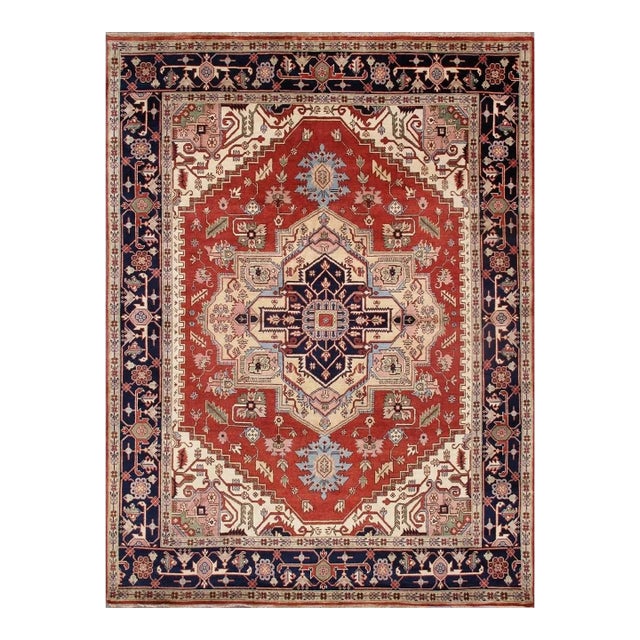 Pasargad Home Serapi Rust Wool Area Rug-11'11'' X 15' 0'' For Sale